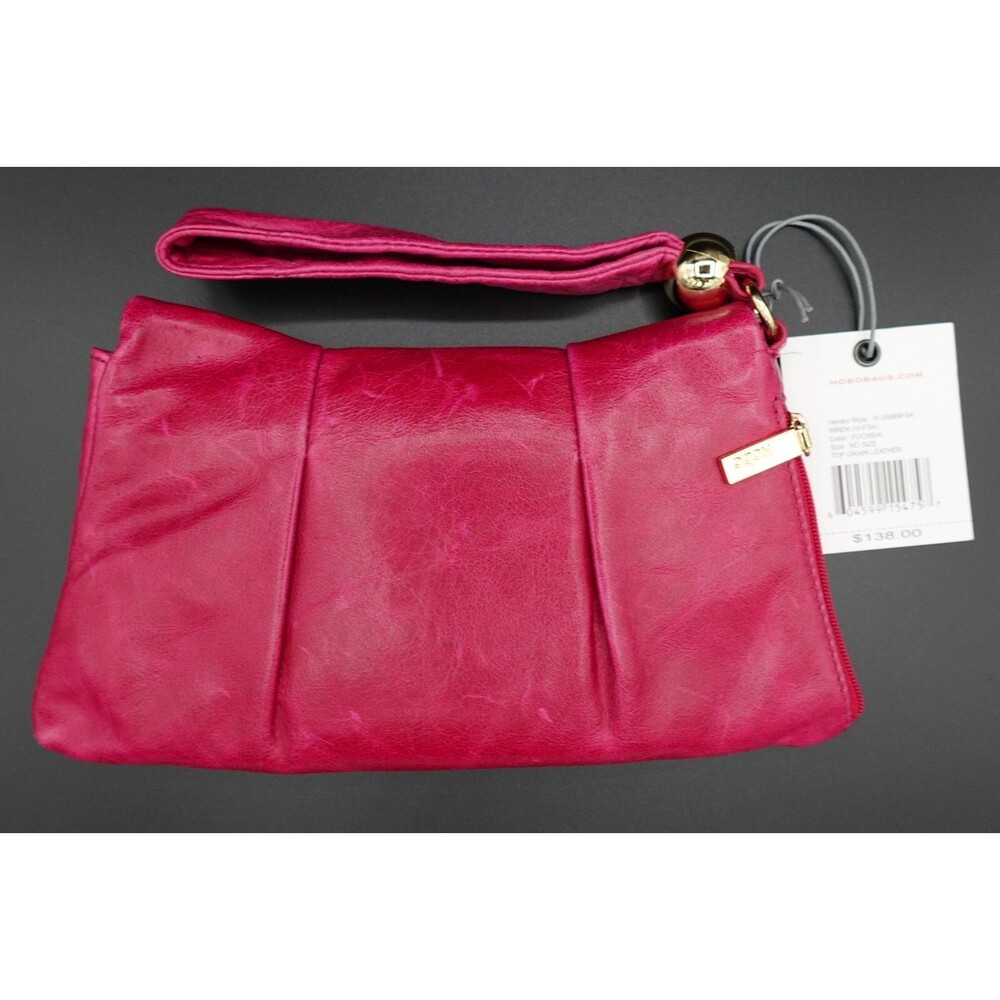 Hobo International NWT Women's Top Grain Soft Leather Distressed Wristlet Purse - Picture 4 of 16